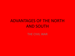ADVANTAGES OF THE NORTH AND SOUTH