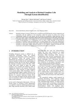 Modelling and Analysis of Retinal Ganglion Cells Through System