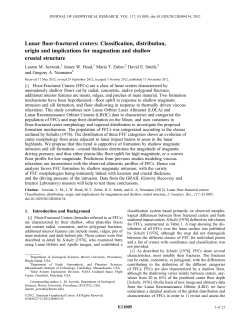 Lunar floorfractured craters: Classification, distribution, origin and