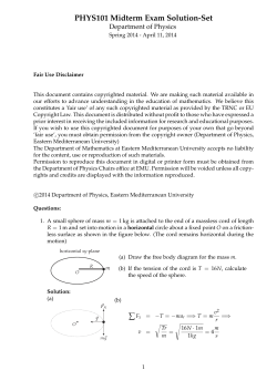 Midterm Spring 2014 - Eastern Mediterranean University Open