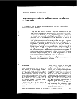 by flying moths - Department of Entomology