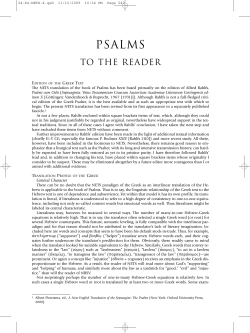 Psalms - Penn Arts and Sciences