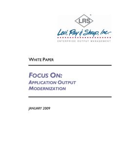 LRS and Micro Focus - Application Output Modernization