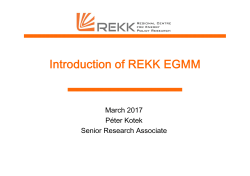Introduction of REKK EGMM