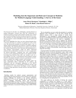 Modeling Just the Important and Relevant Concepts in Medicine for
