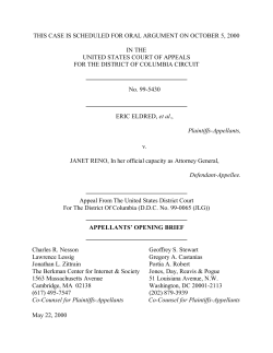 Eldred v. Reno: Appellants` Brief