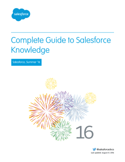 Complete Guide to Salesforce Knowledge