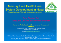 Mercury Free Health Care System Development in Nepal
