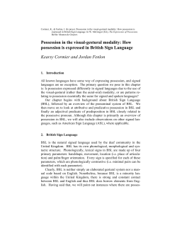 Possession in the visual-gestural modality: How