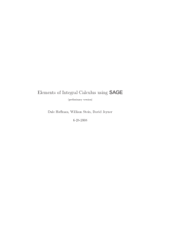 Elements of Integral Calculus using SAGE - MAT-UAM