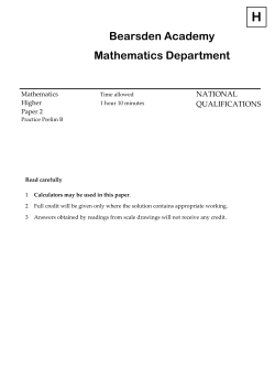 Paper 2 - Bearsden Academy