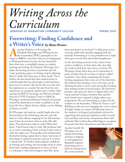 Spring 2016 Newsletter - Borough of Manhattan Community College