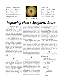 Improving Mom`s Spaghetti Sauce