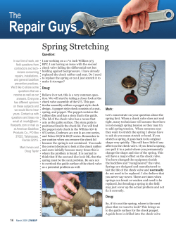 Spring Stretching - IAPMO Backflow Prevention Institute