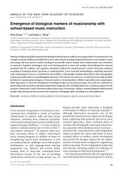 Emergence of biological markers of musicianship with