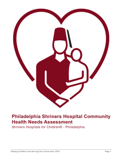 Philadelphia Shriners Hospital Community Health Needs Assessment