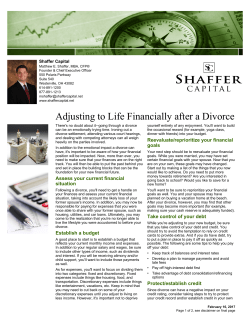 Adjusting to Life Financially after a Divorce