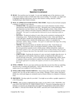 How to Write a Response to Lit