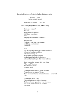 Lorraine Hansberry: Portrait of a Revolutionary Artist