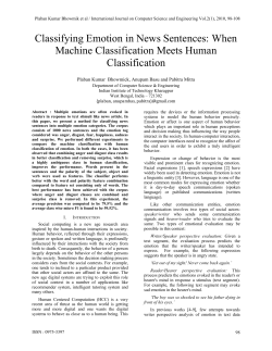 Classifying Emotion in News Sentences: When Machine