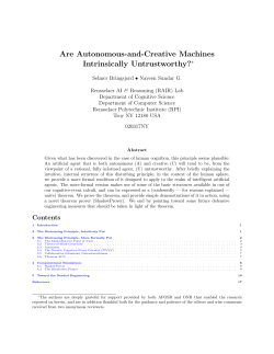 Are Autonomous-and-Creative Machines Intrinsically Untrustworthy?∗