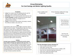 L-423 Group Relamping for Cost Savings and Better Lighting Quality