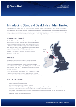 Standard Bank Isle of Man Brochure
