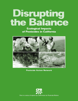 Effects of Pesticides on Birds