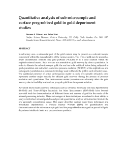 Quantitative analysis of sub-microscopic and surface preg