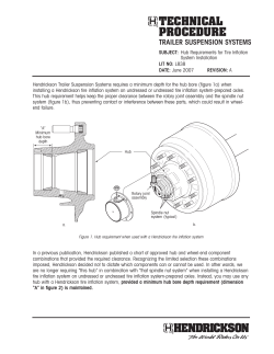 Hub Requirements for Tire Inflation System Installation