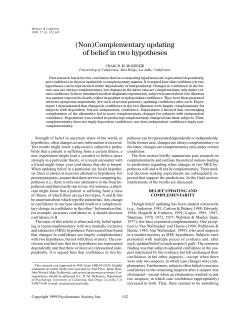 (Non)Complementary updating of belief in two hypotheses