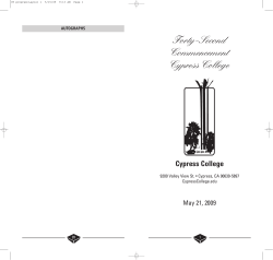 Forty-Second Commencement Cypress College