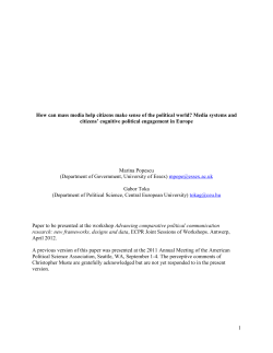 How Do Media Systems Influence Citizens` Political Knowledge and