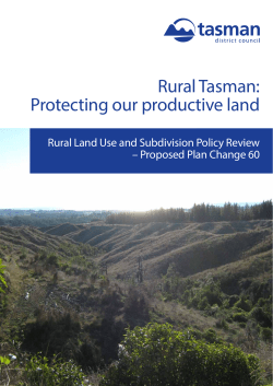 Rural Tasman: Protecting our productive land