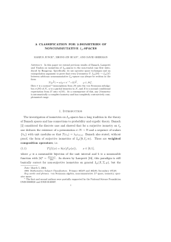 A classification for 2-isometries of noncommutative L p
