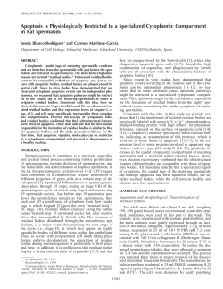 Apoptosis Is Physiologically Restricted to a Specialized Cytoplasmic