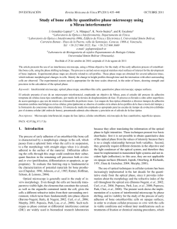 Study of bone cells by quantitative phase microscopy using a Mirau