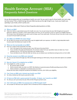 HSA - HealthPartners