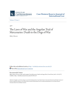 The Laws of War and the Angolan Trial of Mercenaries: Death to the