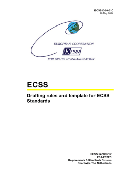 Drafting rules and template for ECSS Standards