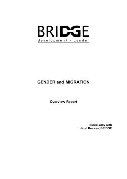 gender and migration - BRIDGE Gender