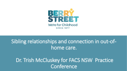 Sibling relationships and connection in out-of
