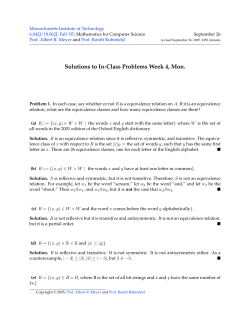 Solutions to In-Class Problems Week 4, Mon.