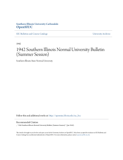 1942 Southern Illinois Normal University Bulletin (Summer Session)
