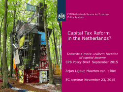 Capital Tax Reform in the Netherlands?