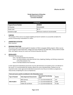 Citizenship - Florida Department Of Education