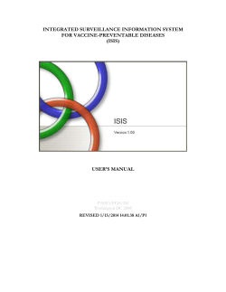 (isis) user`s manual - Pan American Health Organization