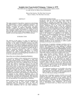 THE PROCESS OF WRITING A COLLECTIVE BARGAINING