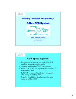 GPS Space Segment - C-Nav