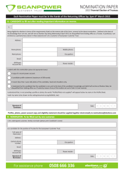 2015 Nomination Form